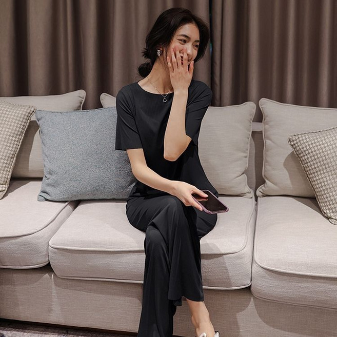 (한정수량 특별 할인)스타존 여성용 잠옷 홈웨어세트 파자마세트 실크 잠옷 세트 원피스잠옷