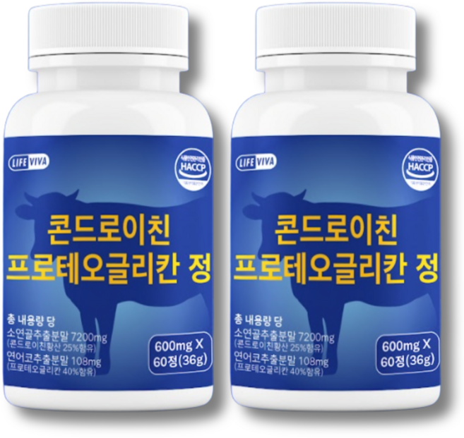 라이프비바 척추 협착 허리재건 콘드로이친 프로테오글리칸 식약처, 2개