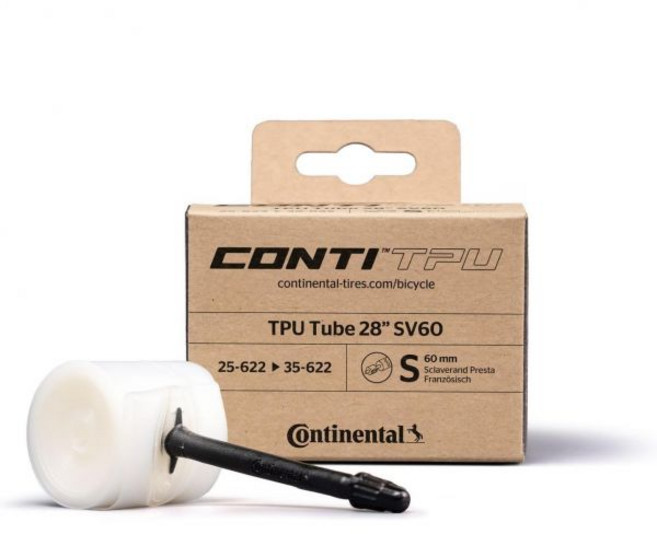 콘티넨탈 TPU 튜브 60mm 프레스타 밸브, 700×25-35 (ETRTO 25/35-622), 1개