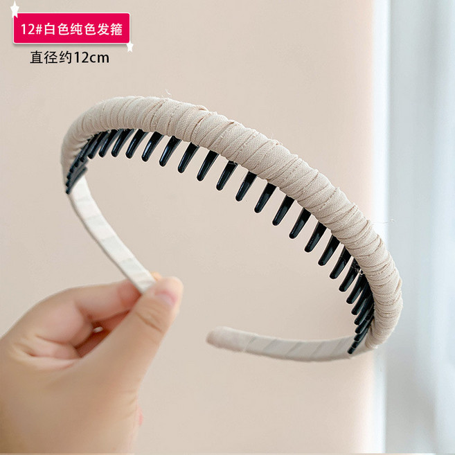 新款復古韓風軟邊親膚毛呢貼頭褶皺寬邊髮箍