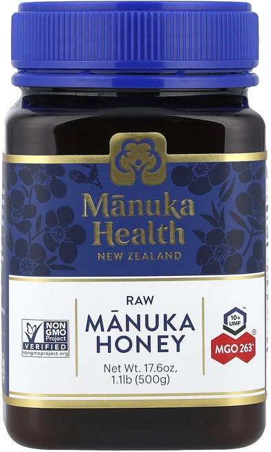 몸관리하세요 겨울입니다 Manuka Health 무가공 마누카 꿀 UMF 10+ MGO 263+ 500g(17.6oz) 특별관리진행, ManukaHealth무가공마누카꿀UMF10MGO263 - 쿠팡