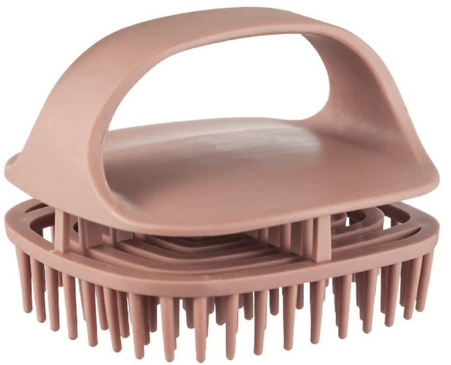 두피가 시원한 사각 핸들 데일리 두피 마사지 스칼프 샴푸 브러시, 1개, 코코아