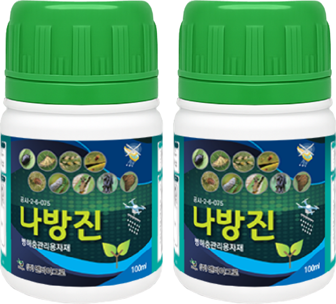 스마트한농부 나방진 100ml 2병 피자마오일-유기농 친환경살충제 고추 담배나방 배추 청벌레 진딧물 응애 노린재 갈색날개매미충 꽃매미 미국선녀벌레, 2개