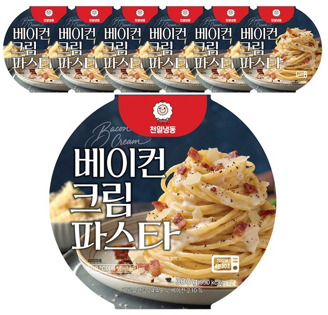 [본사직영] 천일식품 베이컨 크림 파스타, 7개, 300g