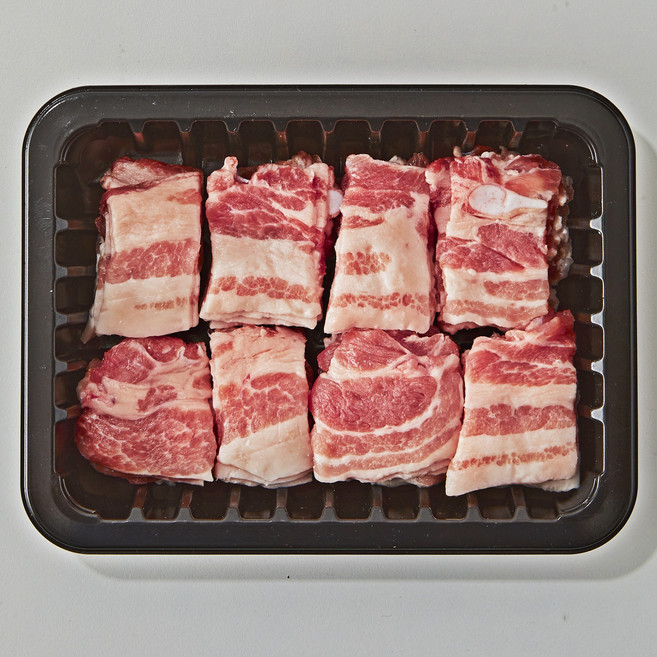 삼형제고기 1등급 한돈 오겹살 제육볶음용 냉장, 4개, 400g