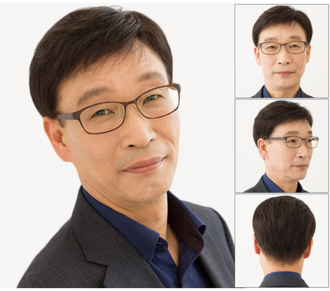 가발닷컴 100% 고급인모 중노년 가발 아버지 가발 남자 가발 남자정수리가발 "치수":"54-58cm", 블랙, 1개