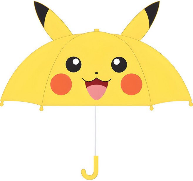 PoKeMoN 寶可夢 兒童用 47 皮卡丘臉部立體 6K 雨傘 LUPMU10005