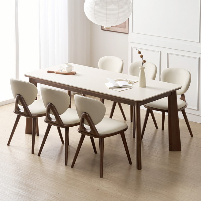 데코라인 브로나 6인용 세라믹식탁 세트 원목 테이블 1800, 03-식탁 1800 + 의자6개