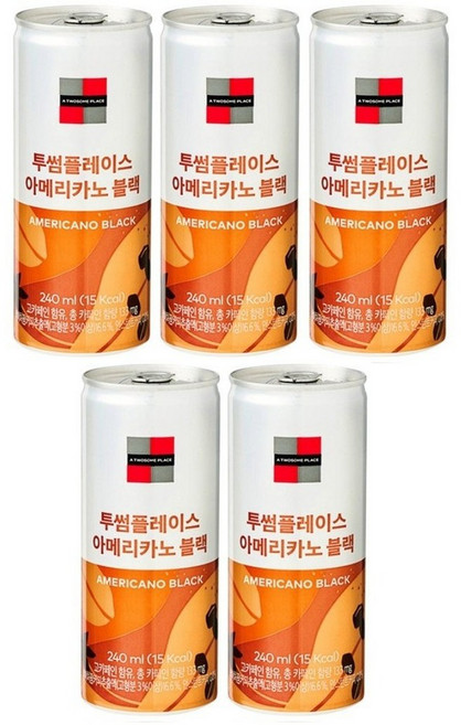 투썸플레이스 아메리카노 블랙 커피음료, 5개, 240ml