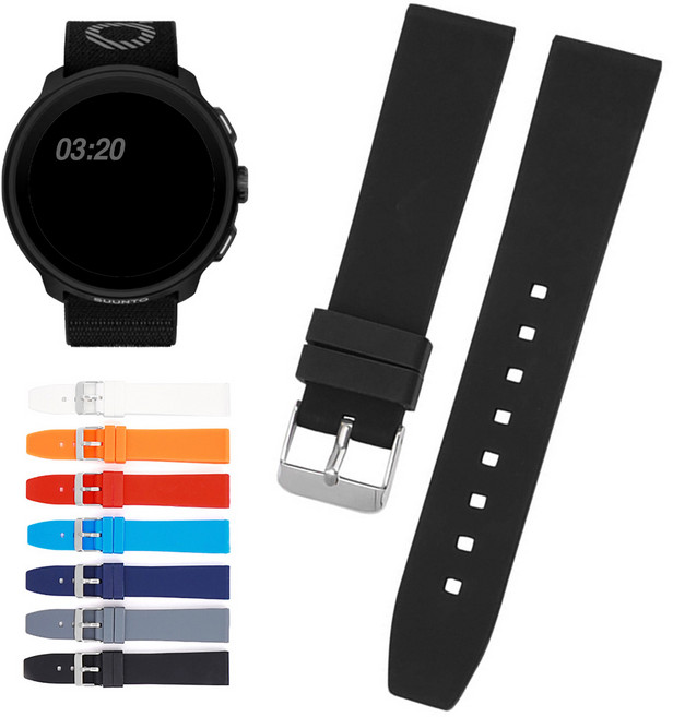 SUUNTO RUN 순토런 슬림 우레탄밴드 호환스트랩, 3. SLIM22OR 오렌지, 1개