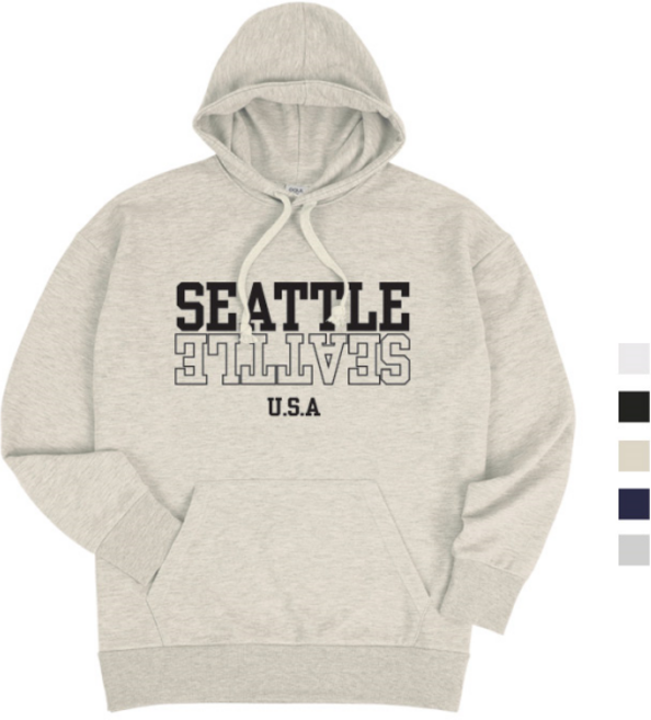 폴앤폴 시애틀USA 오버핏 남여공용 후드티 5컬러