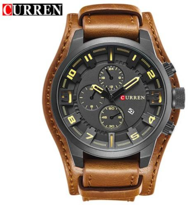 손목 시계 새로운 CURREN 럭셔리 브랜드 남성 가죽 스트랩 패션 캐주얼 스포츠 날짜 Relojes 8225