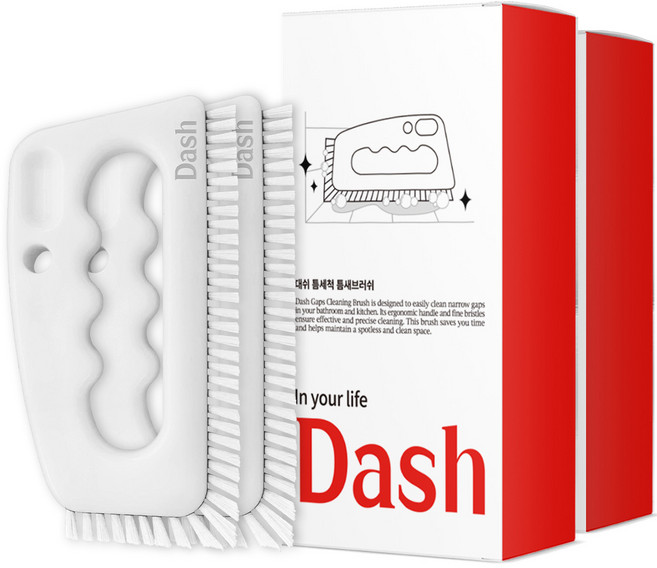 대쉬 틈세척 틈새브러쉬, 2개, 화이트