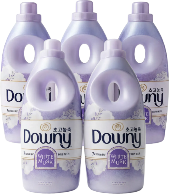 다우니 초고농축 섬유유연제 호텔 컬렉션 화이트 머스크향 본품, 1L, 5개