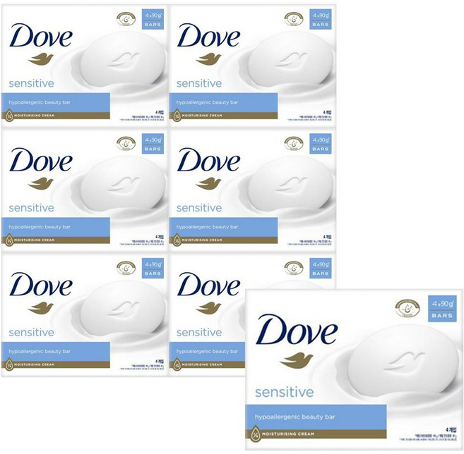 도브 센스티브바 100g 비누 뷰티바 (독일산), 90g, 7개입