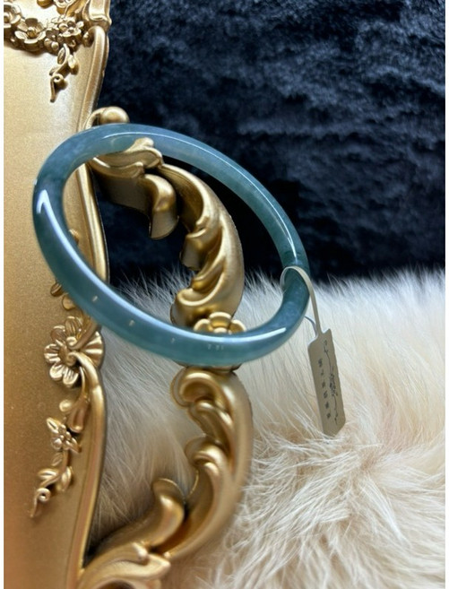 蔓華翡翠玉鐲 冰種藍水翡翠玉鐲 52.6mm 秀氣優雅