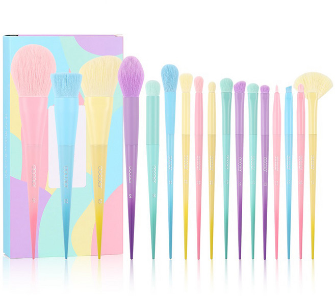 Docolor 풀 메이크업 브러쉬 세트 카부키 파운데이션 블러셔 컨투어 컨실러 아이브로우 아이섀도우 브러쉬 초보자 추천, 1개, DO-N1713