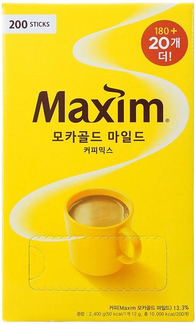동서 맥심 모카골드 마일드 200T, 1박스, 200개입, 11g