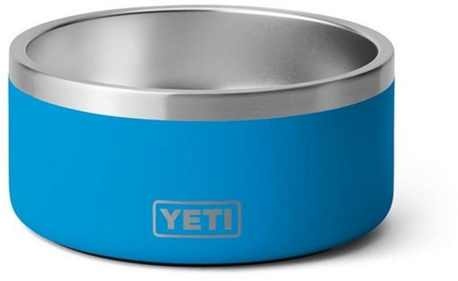 YETI Boomer 4 스테인리스 스틸 미끄럼 방지 강아지 그릇 946.4ml(32온스) 용량 씨폼 177067, 빅 웨이브 블루