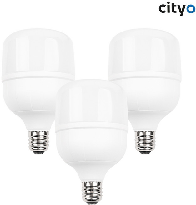 씨티오 LED 크림벌브 40W E39, 주광색, 3개