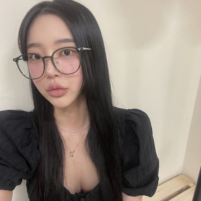 하리몽드 남녀공용 가벼운 베이직 동글이 얇은 슬림 뿔테 안경 5color