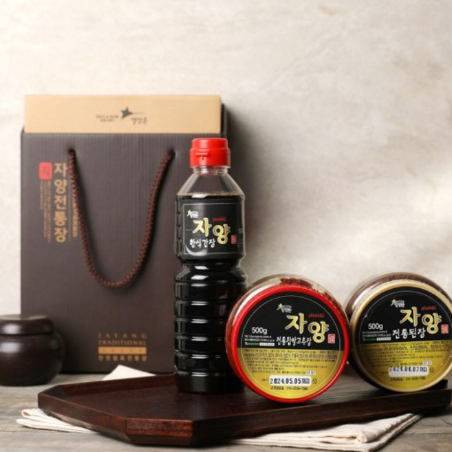 자양전통장 간장 된장 고추장, 1세트, 1.5L