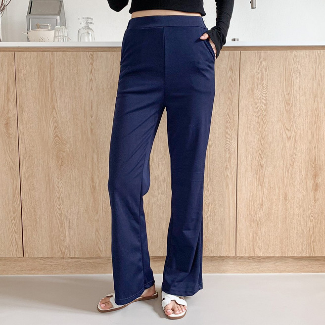 핏노블 여성 여름 냉감바지 롱 부츠컷 밴딩 쿨 팬츠