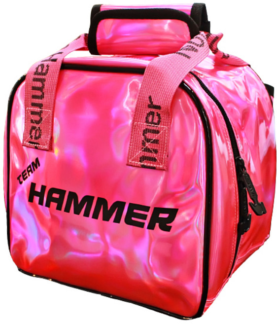햄머 PU 에나멜 원볼 탈착식 토트백 1볼 볼링가방 탈부착 볼링백 볼링용품, 핑크, 1개