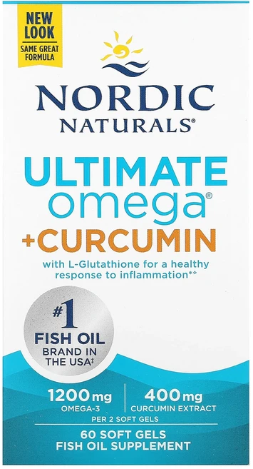Nordic Naturals Ultimate Omega + 커큐민 소프트젤 60정, NordicNaturalsUltimateOmega커큐민, 1개 - 쿠팡