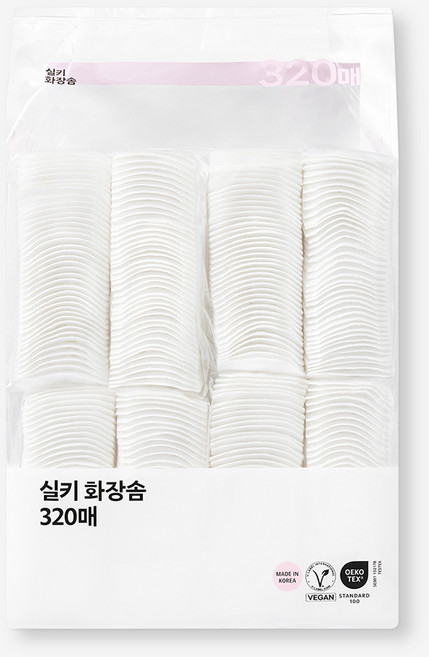 필리밀리 실키 화장솜 80p, 4개, 80매입