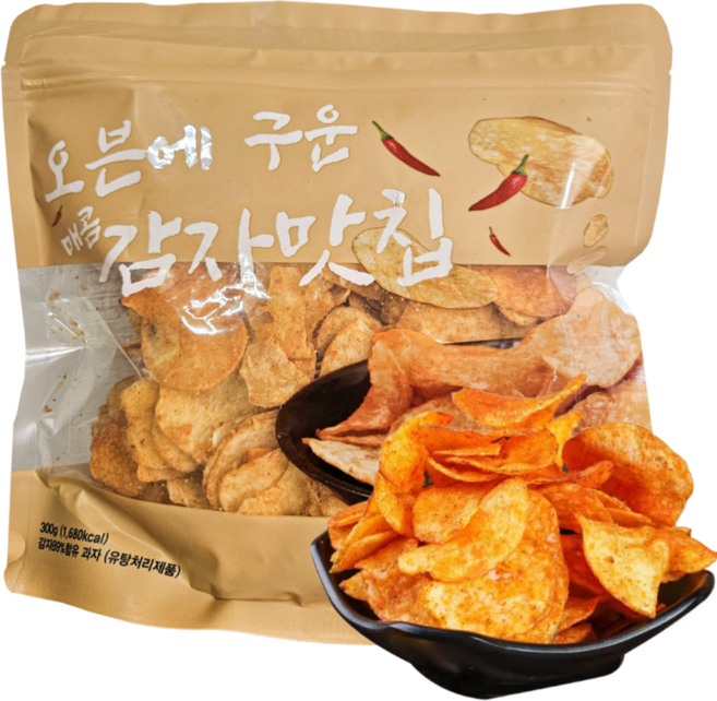 오븐에 구운 감자맛칩(매운맛), 1개, 300g