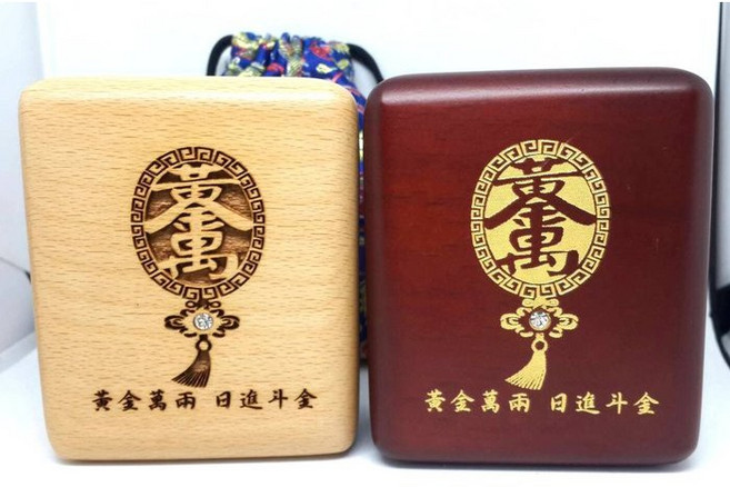 印章收納木盒 質感收納大小章印鑑盒 公司章私章, 原木色, 1個
