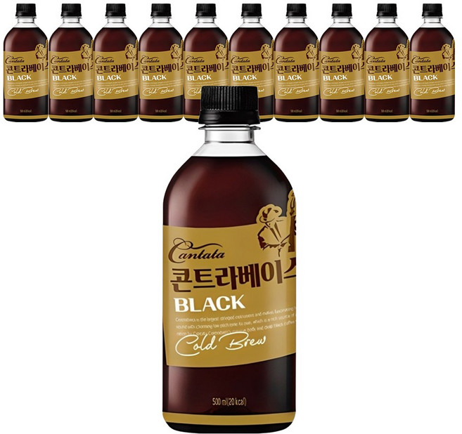 칸타타 콘트라베이스 콜드브루 블랙, 10개, 500ml