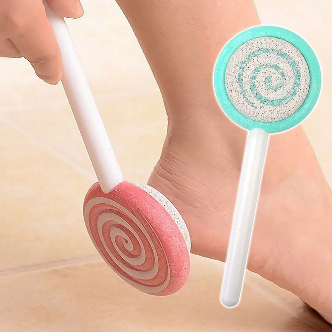 막대사탕 풋파일 뒤꿈치각질제거 캔디 모양 굳은살관리 각질제거기 발 풋케어 X2개 양면 클리너, 2개, 1개입