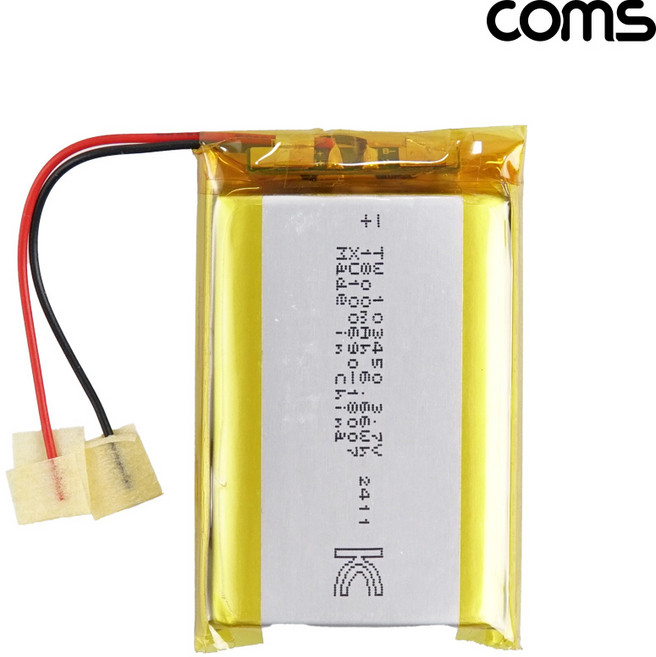 Coms JA375 103450 리튬폴리머 배터리 충전지 3.7V 1800mAh, 1개