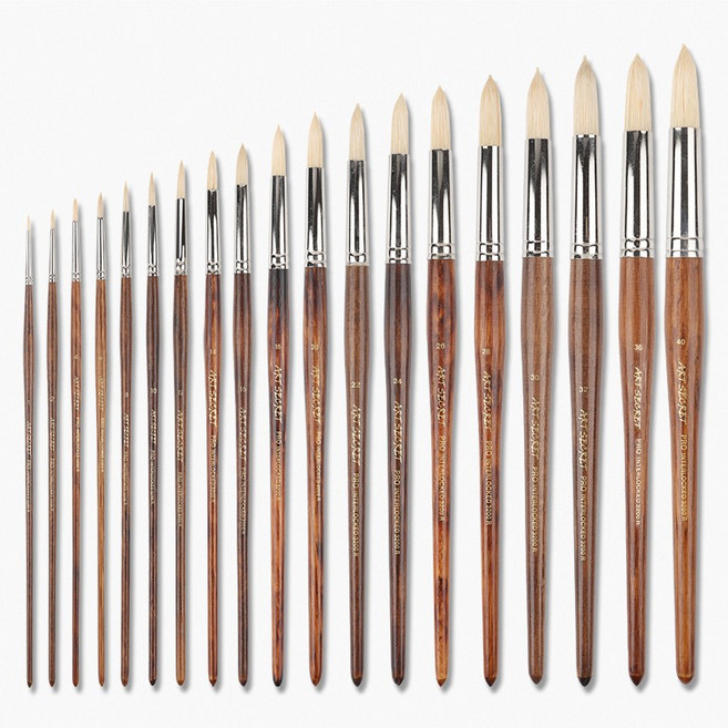 새한아트 아트시크릿 3200 R 오일 페인팅 브러쉬 둥근 페인트 붓, 8호