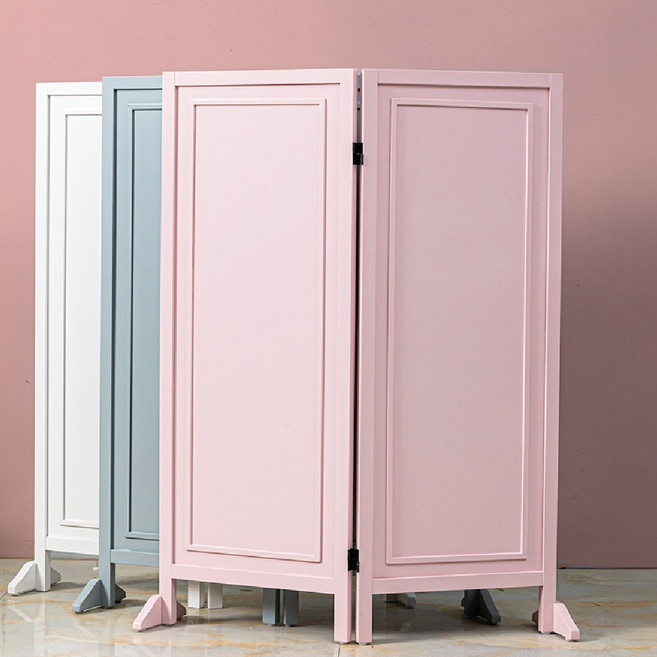 심플리스 웨인스 미니 2단 가벽 낮은 파티션 가림막 원목 이동식 접이식 인테리어, 인디핑크 2Way