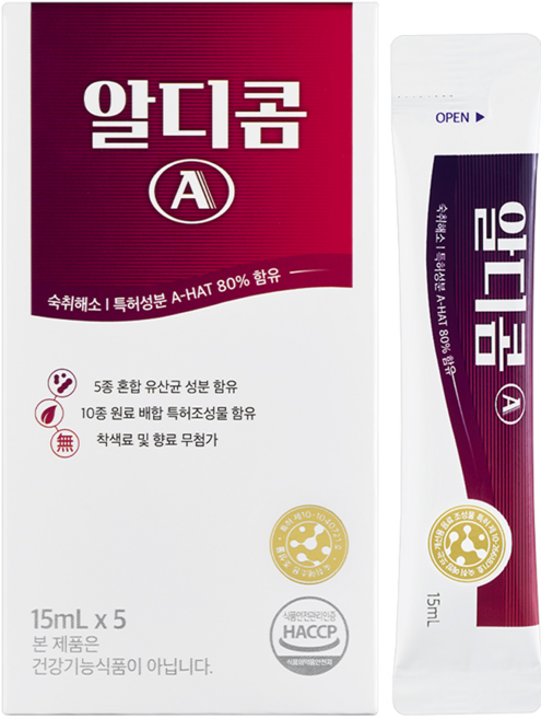 공식 숙취해소제 알디콤A 액상스틱형 5포입, 75ml, 1개