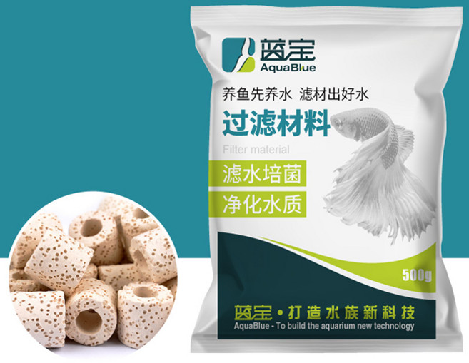 미미네아쿠아 AquaBlue 어항 나노 화이트링 여과재 500g, 1개