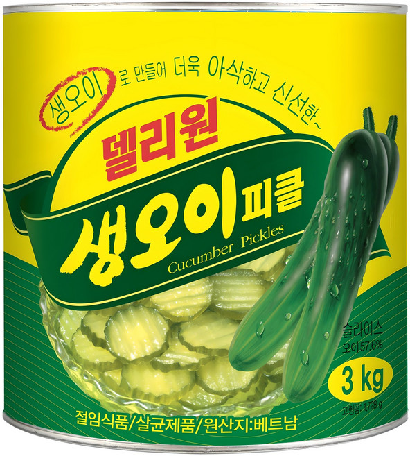 일미푸드 델리원 생 오이피클, 3kg, 1개