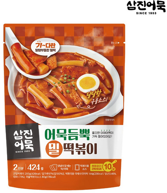 [삼진어묵] 어묵듬뿍 밀떡볶이 424g, 1개