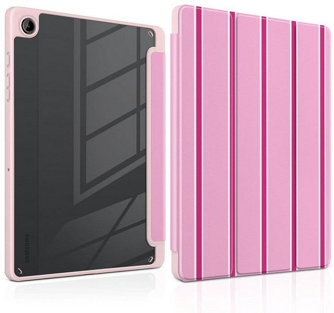 MEEgoodo Case for Samsung Galaxy Tab A11 Plus 2026/A9 Plus 11 inch 2024 (Fit Model SM-X230/X236/X2, 마젠타 및 화이트 스트라이프