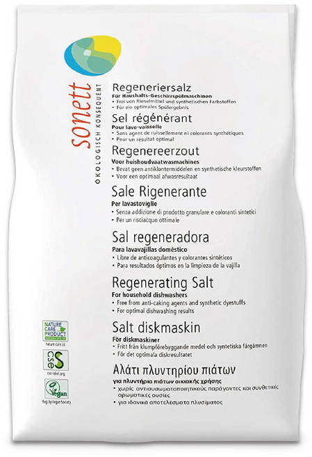 德國Sonett律動 洗碗機專用去水垢軟化鹽2kg/袋, 1個