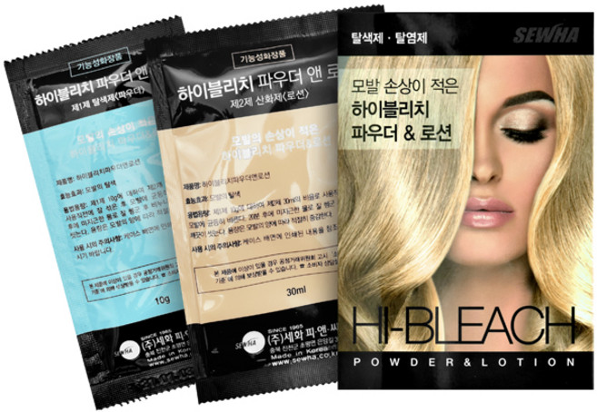 세화 하이 블리치 파우더 소/탈색제/브릿지/10g+30ml/탈염제/탈색약/피앤씨 LCK, 2개