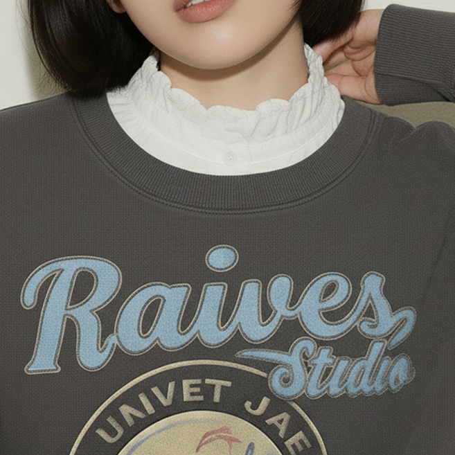 홀스지아 넥케이프 페이크 카라 블라우스 레이스 셔츠 J3299