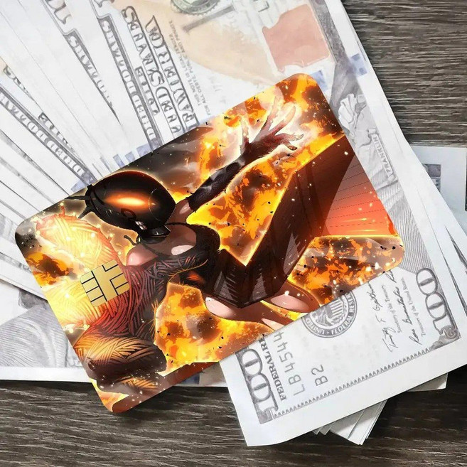 체인소맨 캐릭터 레제 카드 스티커 교통카드 버스 티머니 체크카드 신용카드 레제편 비공식 굿즈, no chip, 21