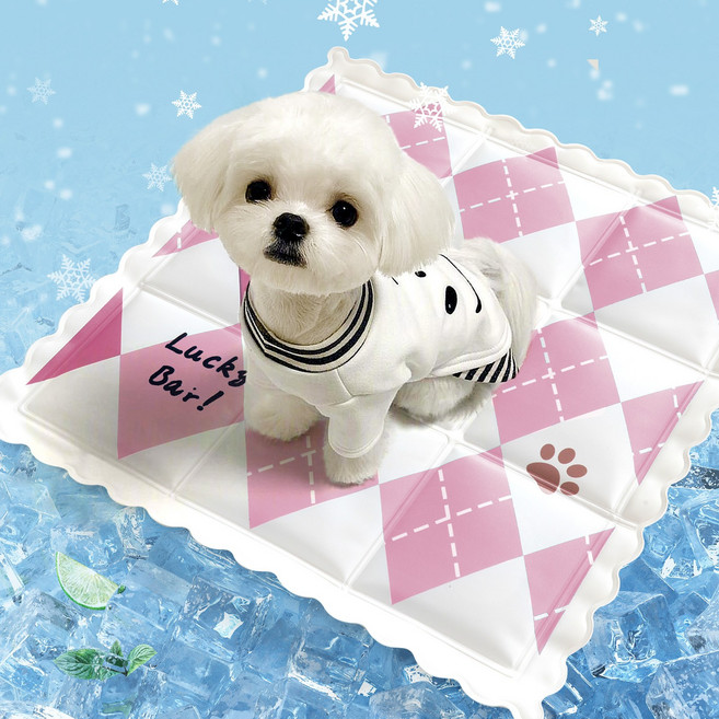 라이프 이지 반려동물 쿨매트 방석, 1개, 핑크