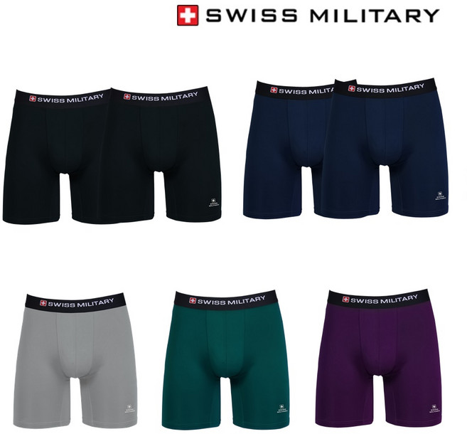스위스밀리터리 남자팬티 롱 드로즈 7장 속옷세트