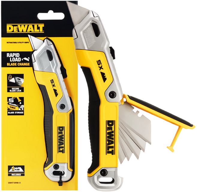 디월트공식대리점 다용도 고강도 유틸리티 칼 산업용 공업용 커터칼 전문가용 칼 날포함 칼날 보관 기능 DWHT10998, 1개