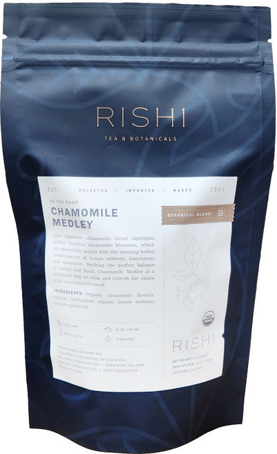 리쉬티 유기농 카모마일 메들리 35티백 캐모마일, 1개, 35개입, 1.6g